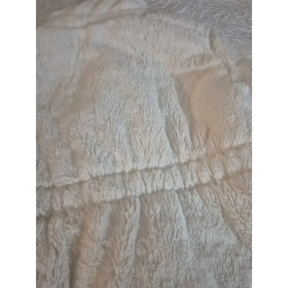 💥 Juicy Couture Girls Jacket Coat Kids Size 4t White Faux Fur Button Chic D2